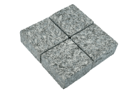 Гранитная брусчатка RKS SLATE Grey Pearl, пиленая 100х100 мм на дорожке | Купить гранитную брусчатку в Тольятти | Мощение, ландшафтный дизайн