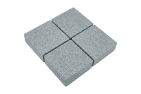 Гранитная брусчатка RKS SLATE Сильвер Пёрл (Silver Pearl), пиленая 100х100 мм на дорожке | Купить гранитную брусчатку в Тольятти | Мощение, ландшафтный дизайн